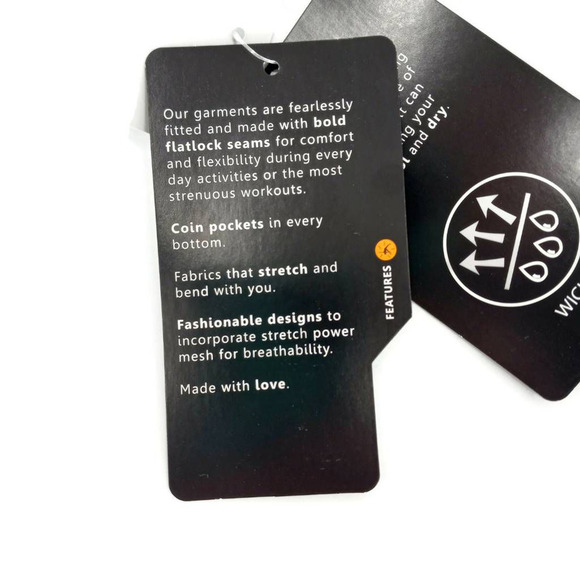 Romeo + Juliet Womens Active Leggings Black Purple Stretch Full Length M New - Picture 6 of 10